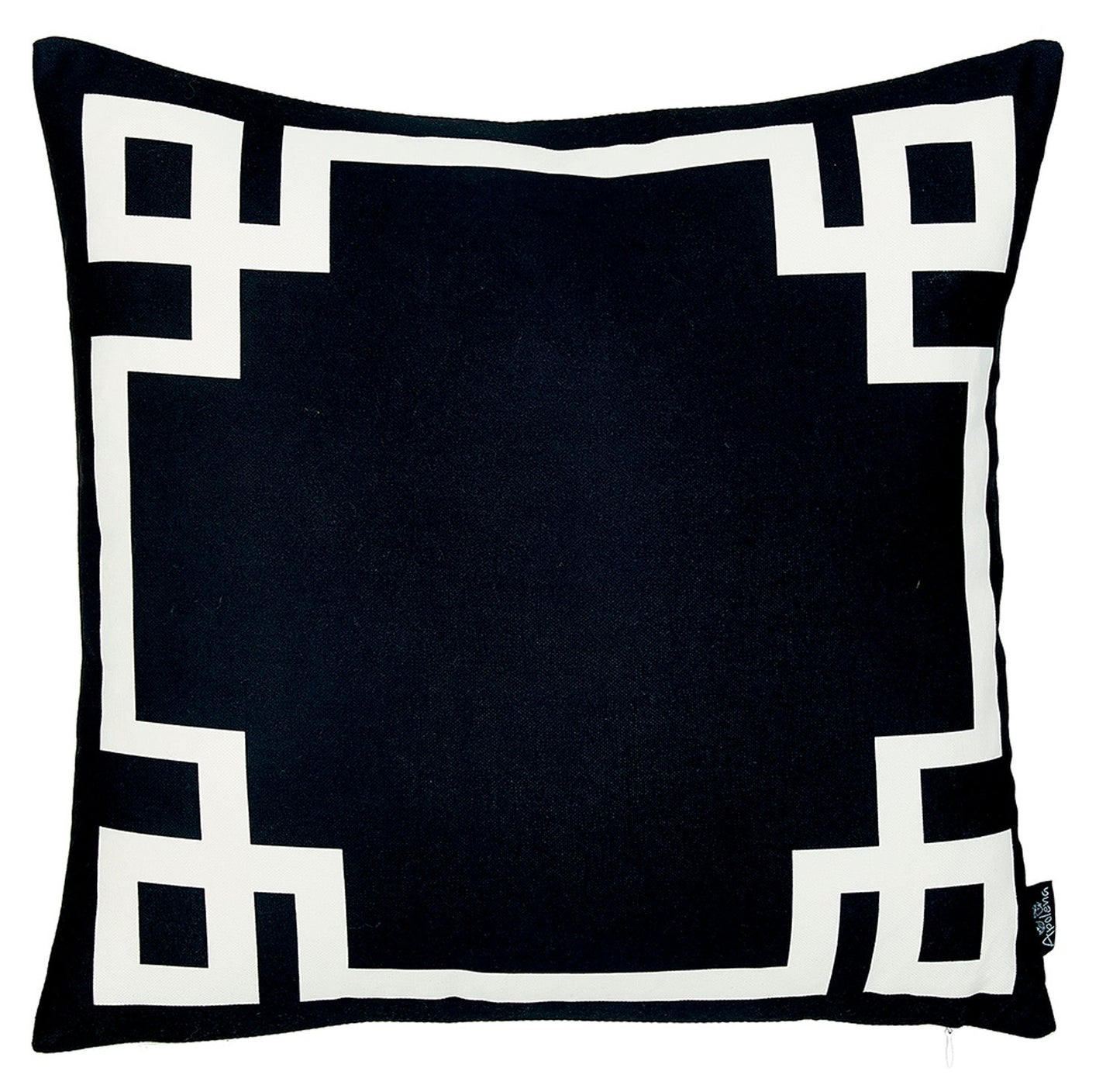 Geometric Black & White Square Decorative Throw Pillow Cover & Insert