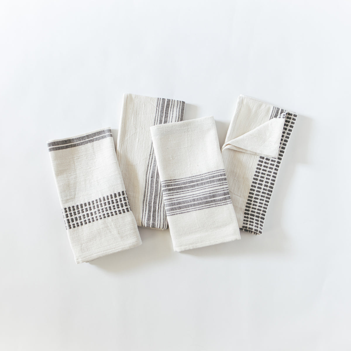 Aden Napkins, Natural / Grey (Set of 4)