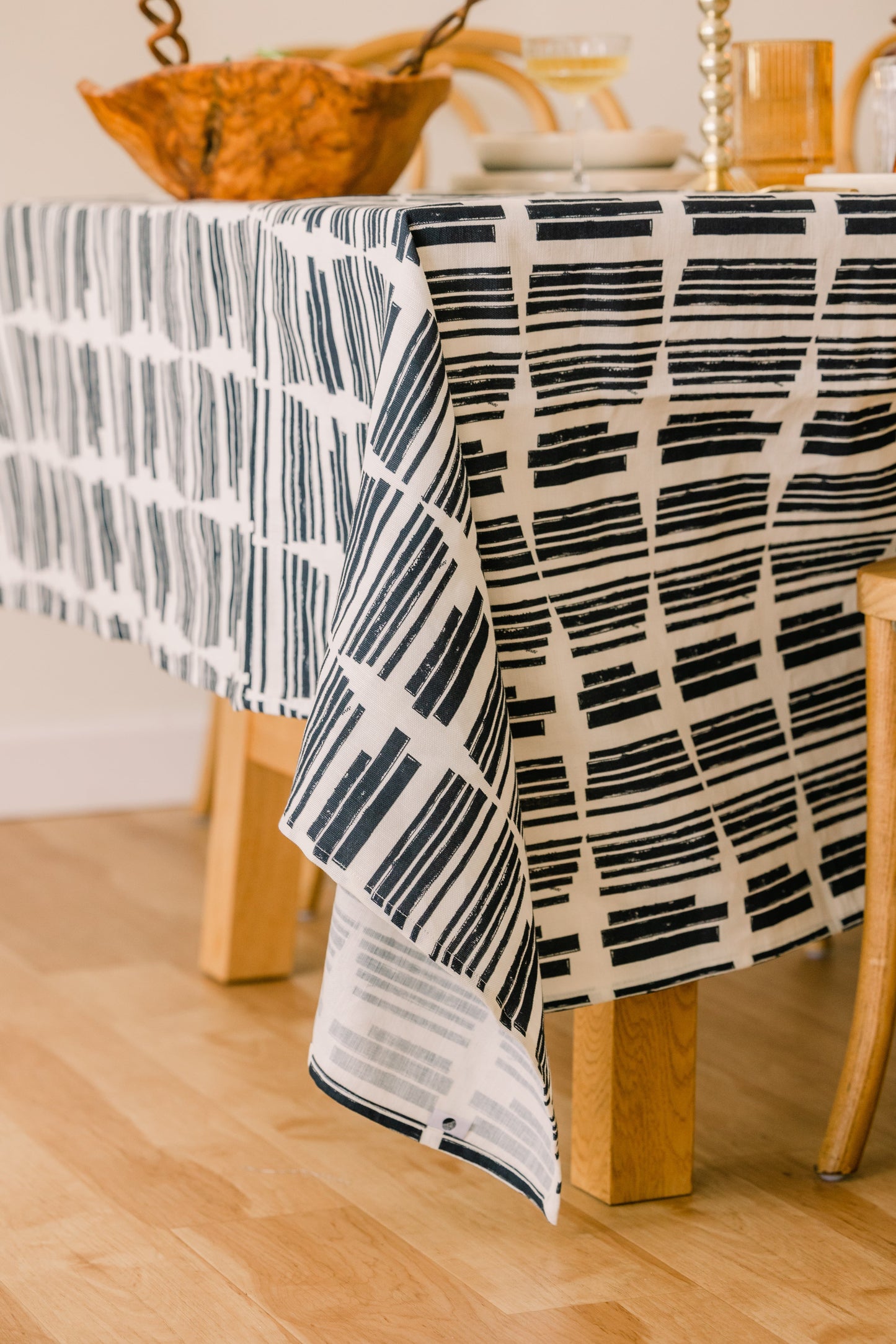 Marguerite in Indigo Tablecloth