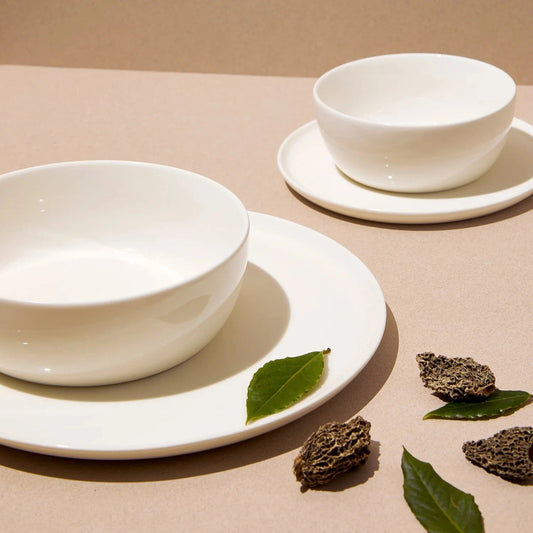 Slim Dinnerware Set - White (Set of 4)