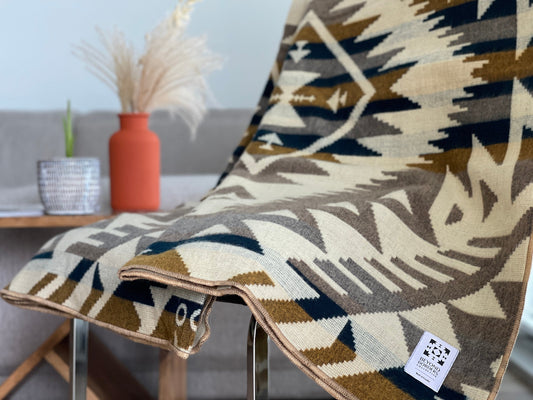 Canoa Blanket - Taupe Earth